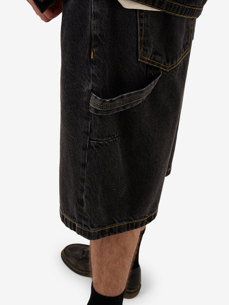 Big Slacker Denim Short - Black Bull