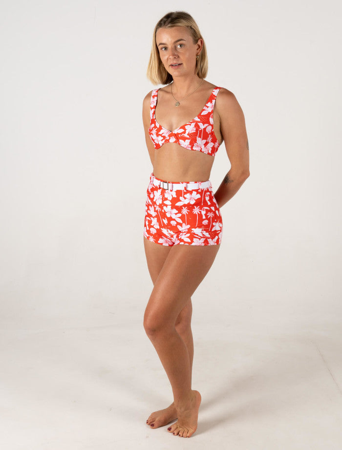 Boompow Bra Cup Top - Hawaii Red