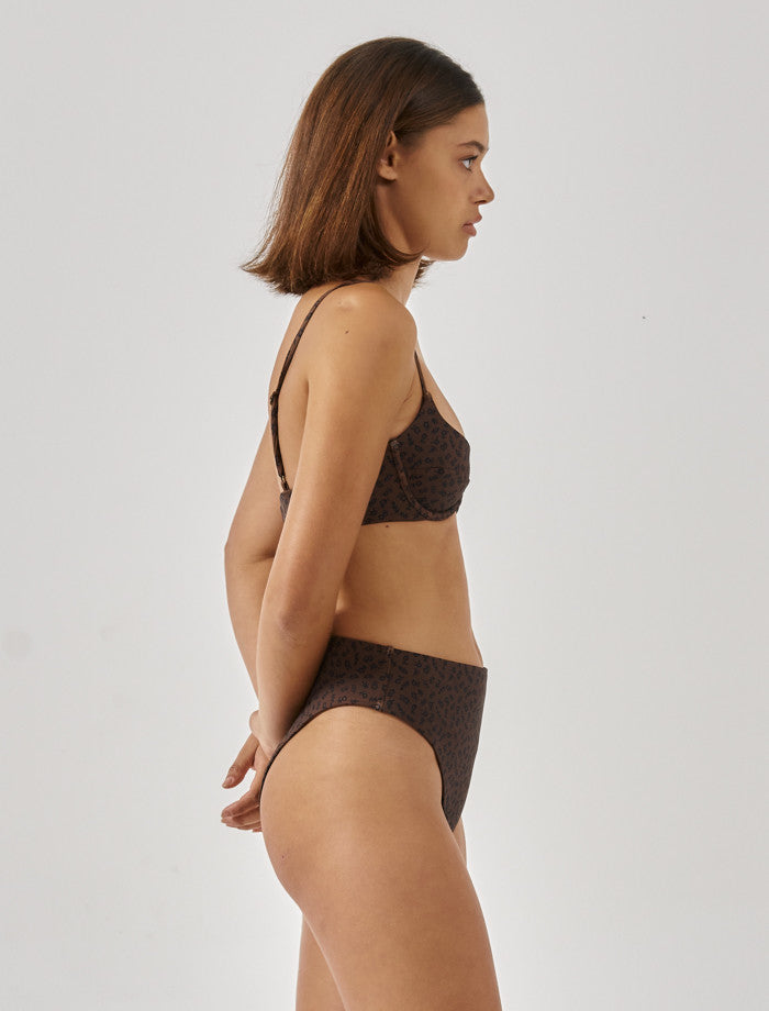 
            
                Load image into Gallery viewer, Cassia 90s High Cut Bikini Bottom- Black
            
        