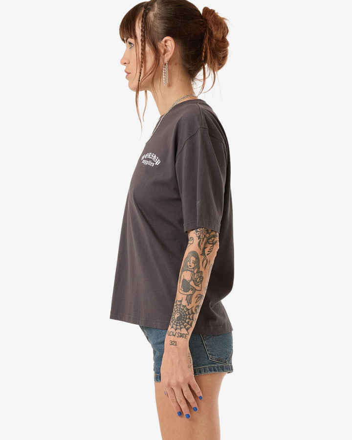 Cherio Regular Fit Tee -  Worn Black