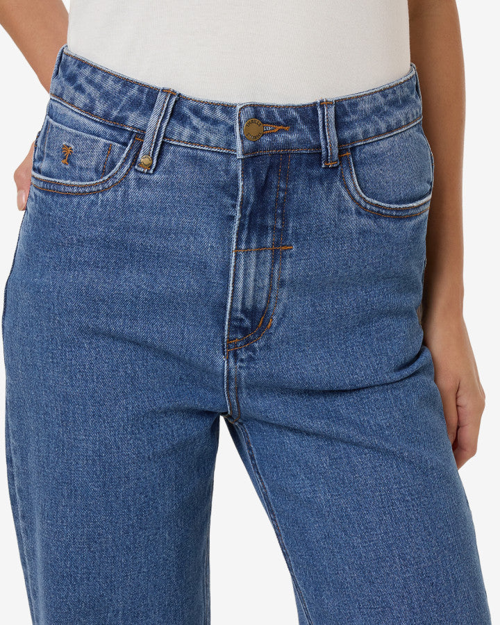 Cherry Stretch Jean - Double Rinsed Blues