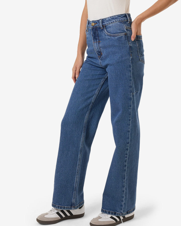 Cherry Stretch Jean - Double Rinsed Blues