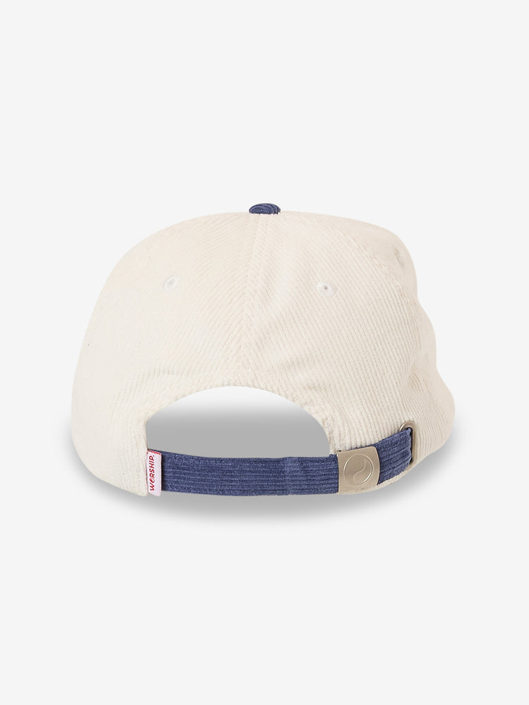 Cherub Cord Hat - Cream / Crown Blue