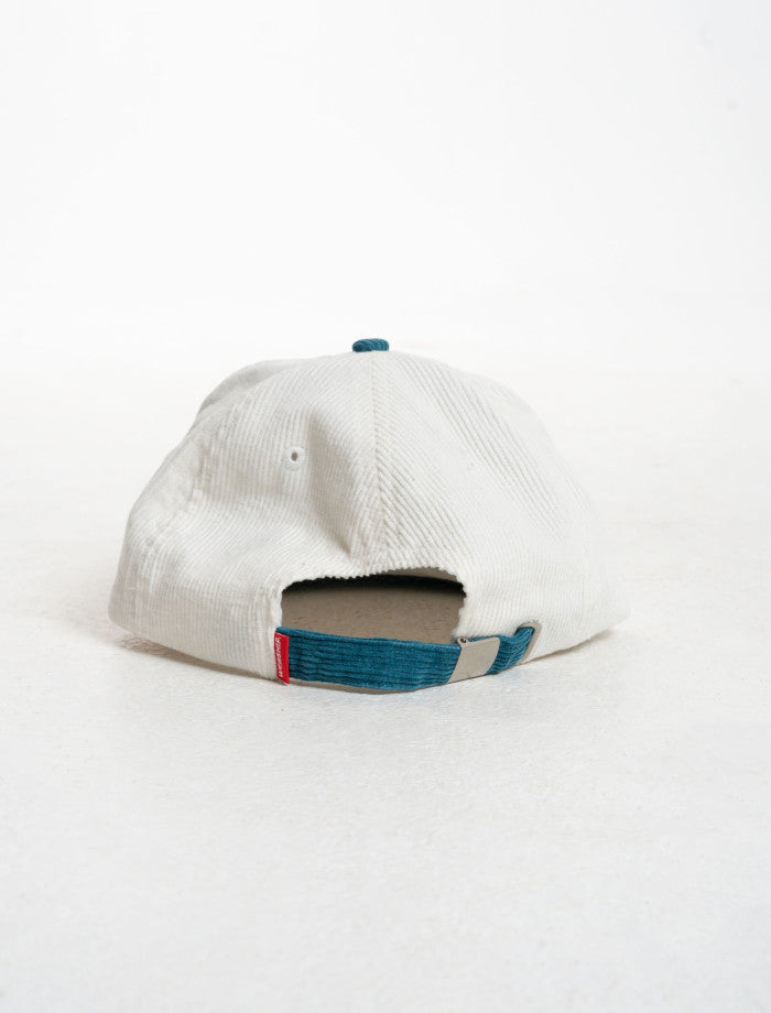 Cherub Cord Hat - Cream / Moroccan Blue