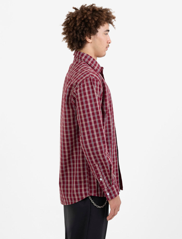 Cherub Pocket Long Sleeve Shirt - Wine