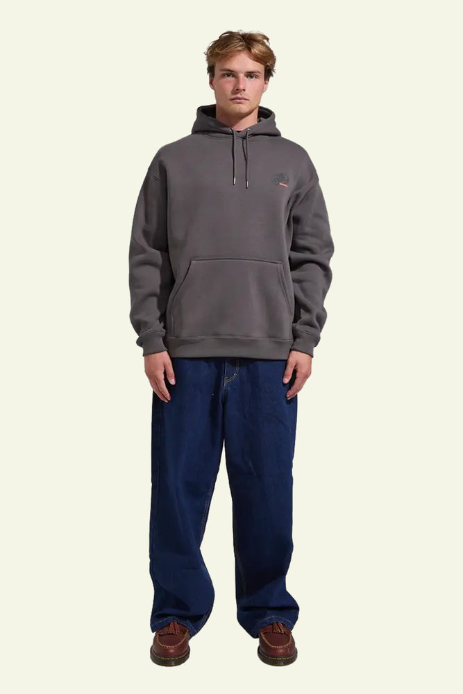 Cherub Pull Over Hood - Worn Black / Black