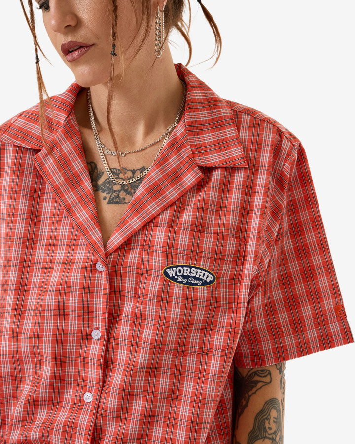 Class Box Fit Shirt - Tomato Red