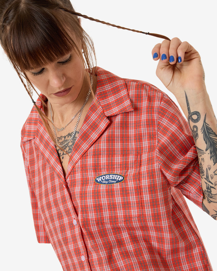 Class Box Fit Shirt - Tomato Red