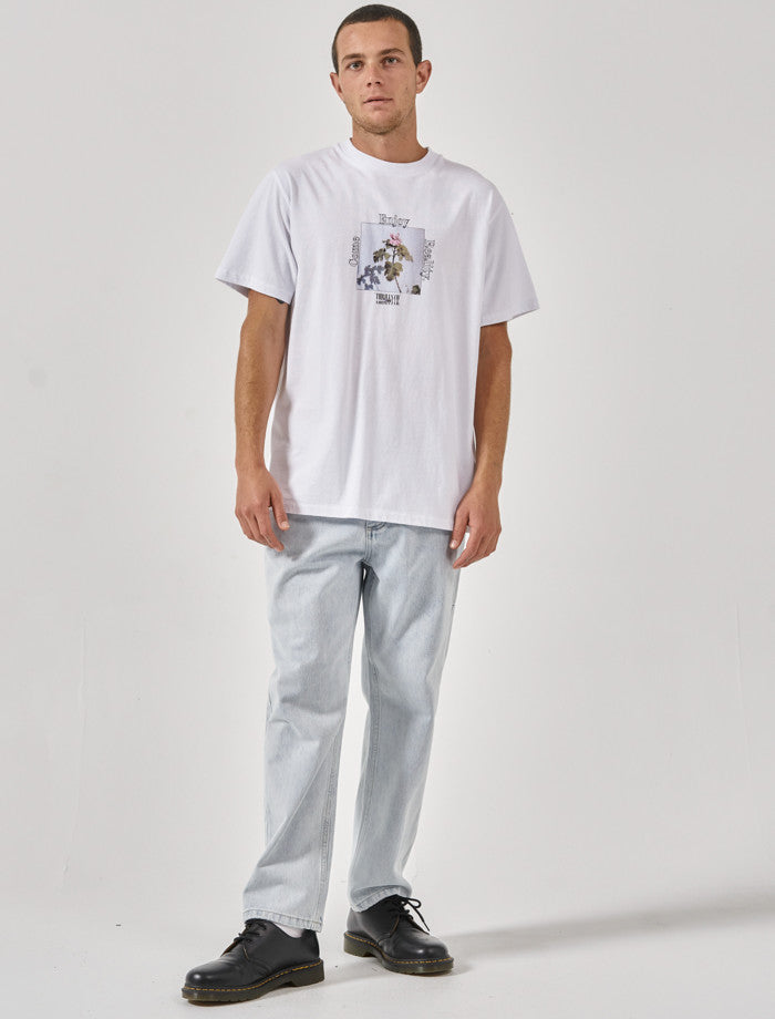 Come Enjoy Reality Merch Fit Tee- Lucent White