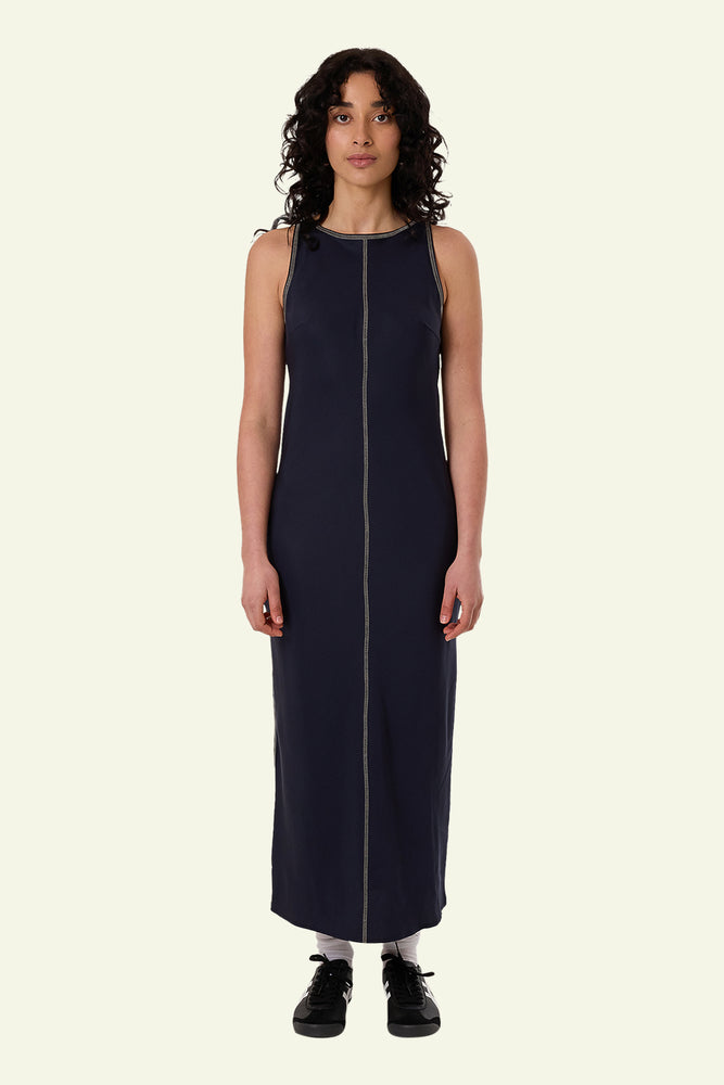 Contour Slip Midi Dress - Peacoat