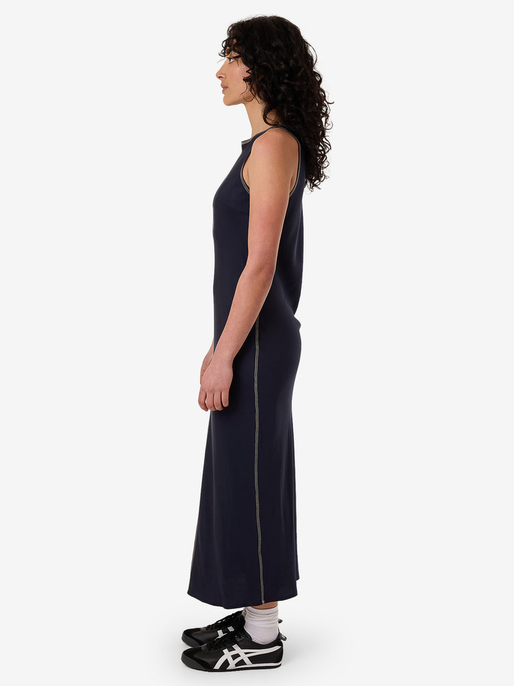 Contour Slip Midi Dress - Peacoat