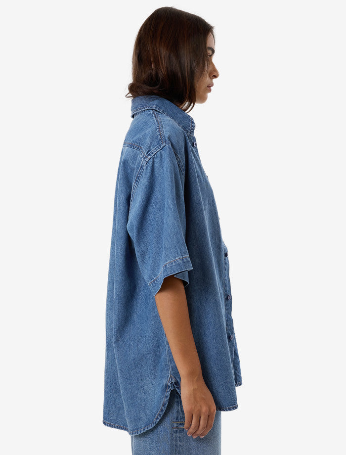 Darian Denim Shirt - Dark Dust Blue