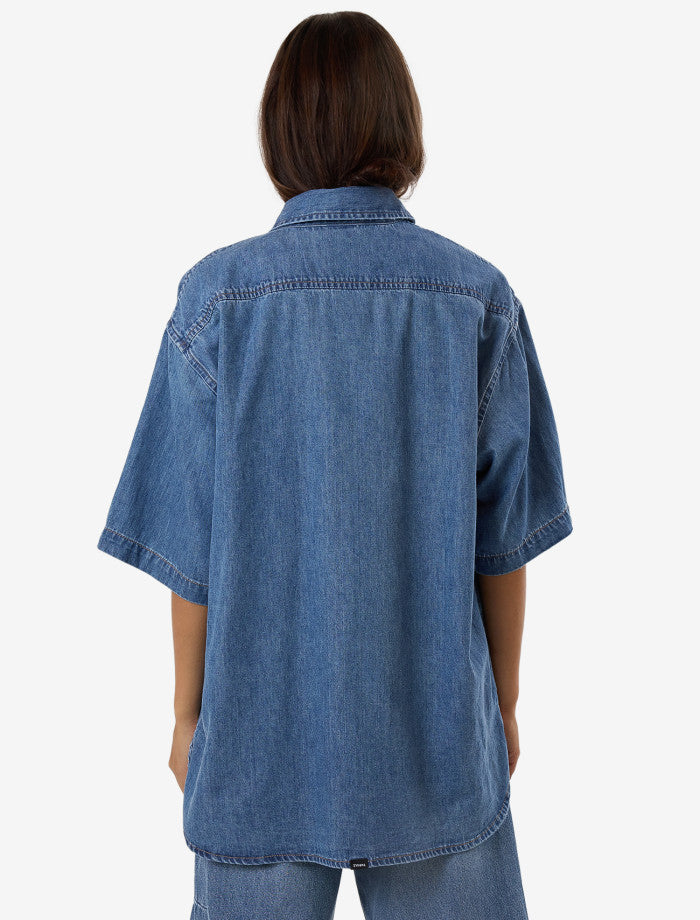 Darian Denim Shirt - Dark Dust Blue