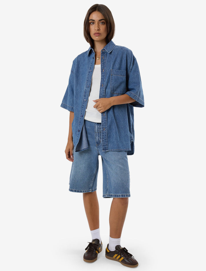 Darian Denim Shirt - Dark Dust Blue