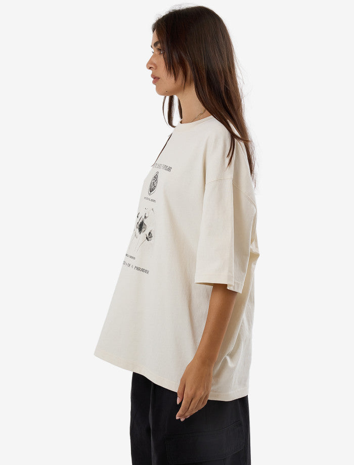 Deadly Posy Oversized Tee - Heritage White