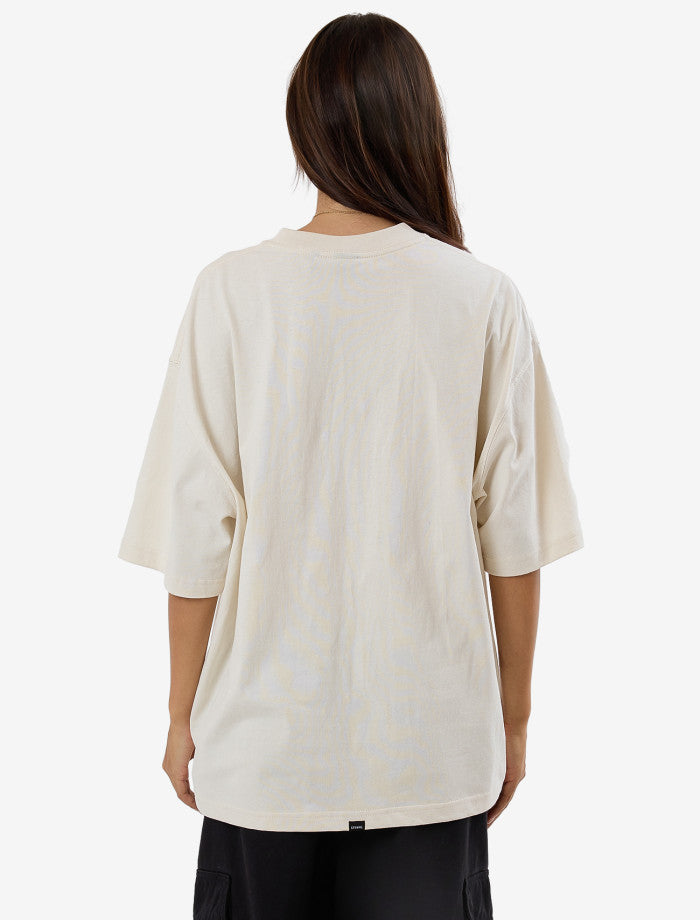 Deadly Posy Oversized Tee - Heritage White