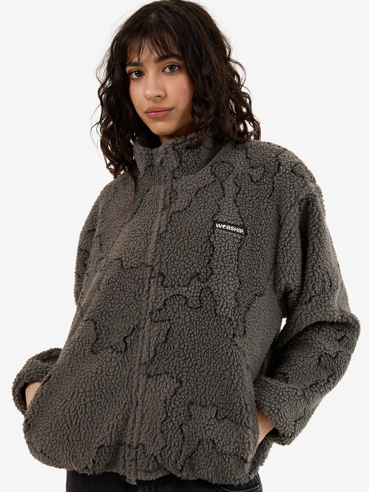 Delirium Zip Through Polar Fleece - Steel Grey