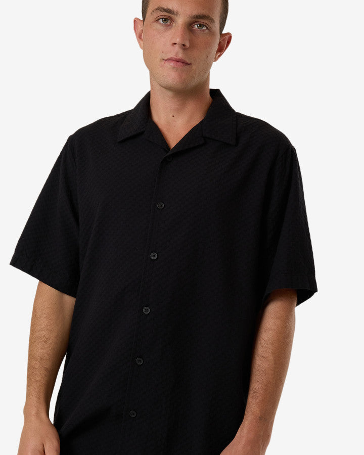 Distortion Bowling Shirt - Black