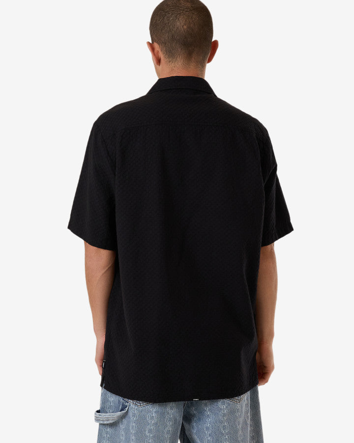 Distortion Bowling Shirt - Black