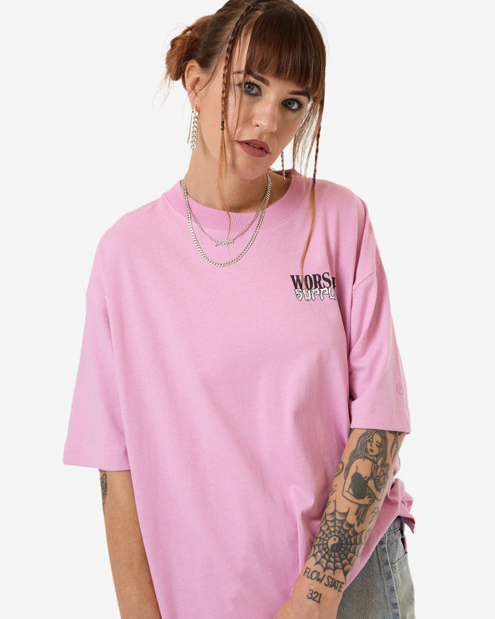 Domination Oversize Fit Tee - Lilac Chiffon