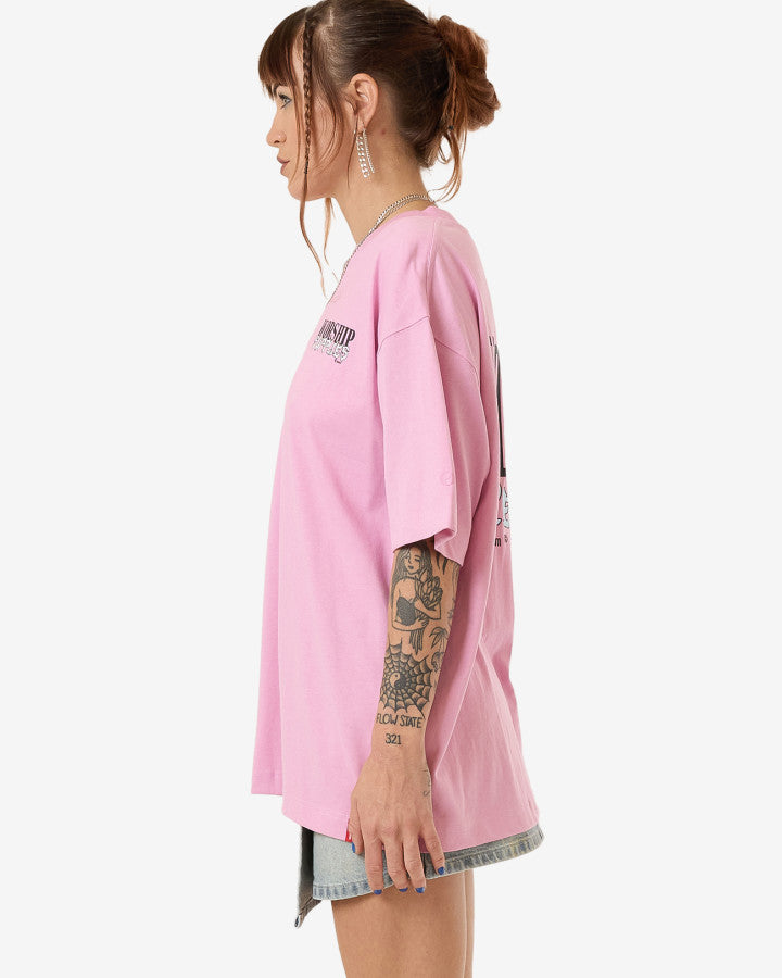 Domination Oversize Fit Tee - Lilac Chiffon