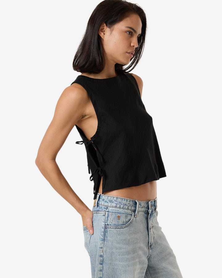 Ember Tie Top - Black