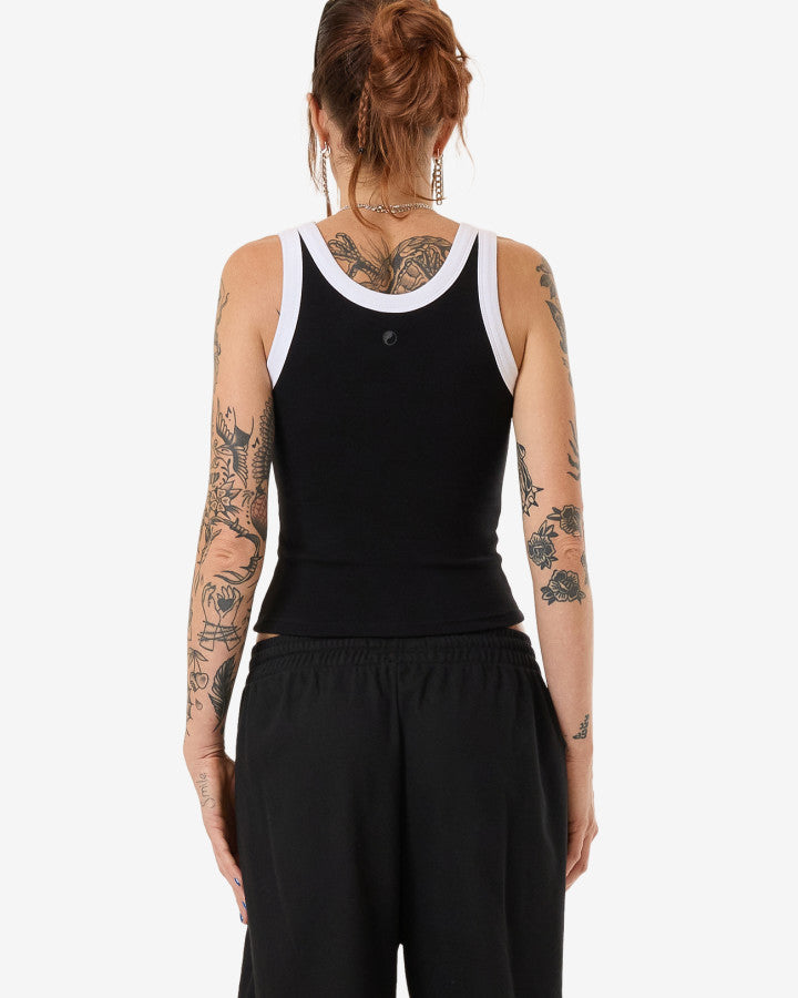 Fever Football Longline Tank - Black