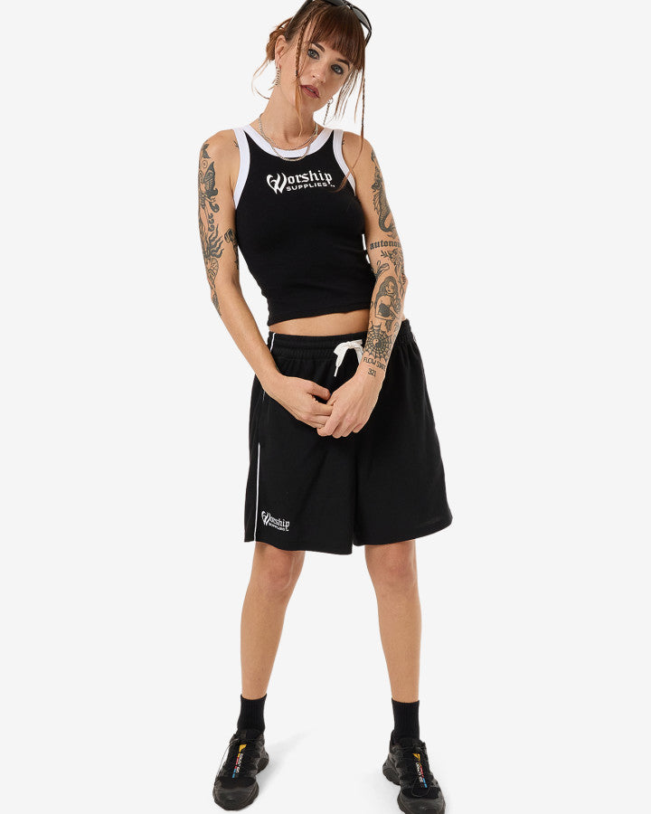 Fever Football Longline Tank - Black