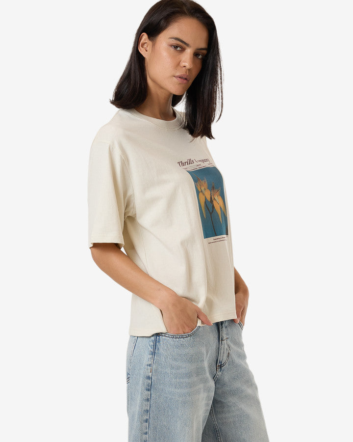 Flower Society Square Tee - Heritage white