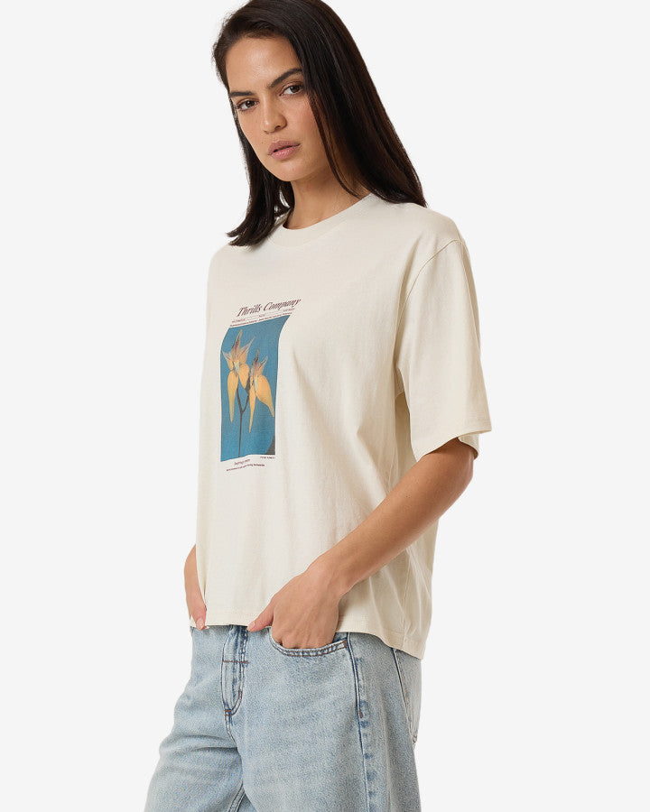 Flower Society Square Tee - Heritage white