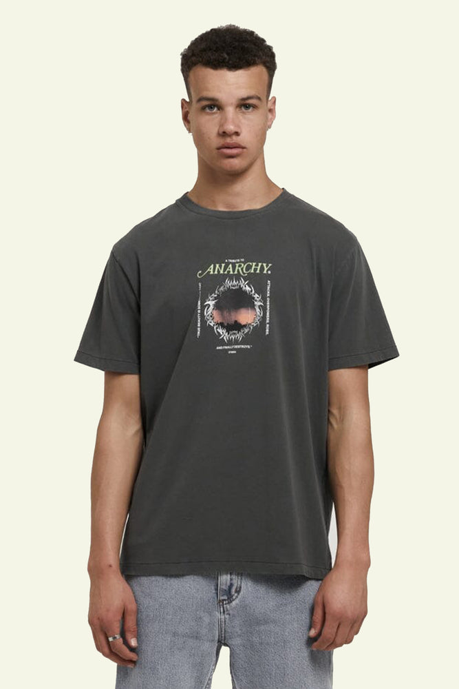
            
                Load image into Gallery viewer, Tribute to Anarchy Merch FIt Tee- Merch Black
            
        
