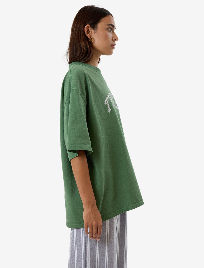 Hard Knocks Oversized Tee - Elm Green Fade