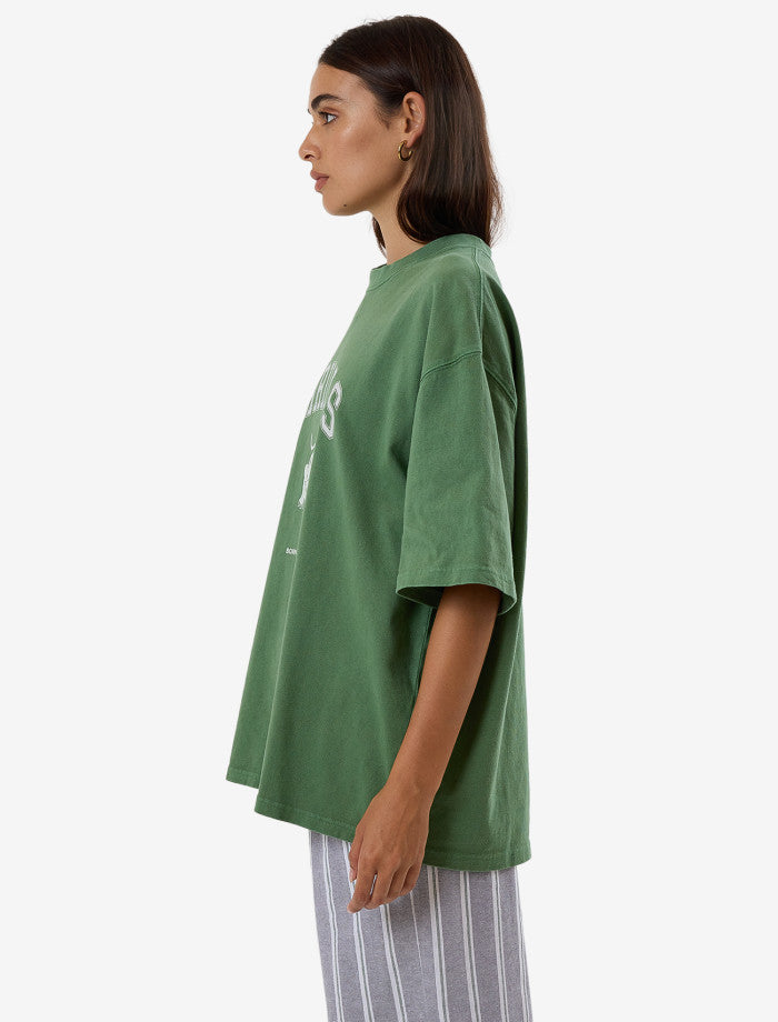 Hard Knocks Oversized Tee - Elm Green Fade