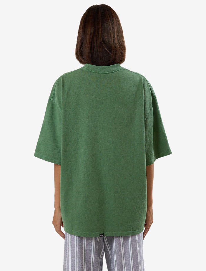 Hard Knocks Oversized Tee - Elm Green Fade