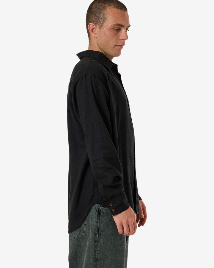 Hemp Thrills O.S L.S Shirt - Black