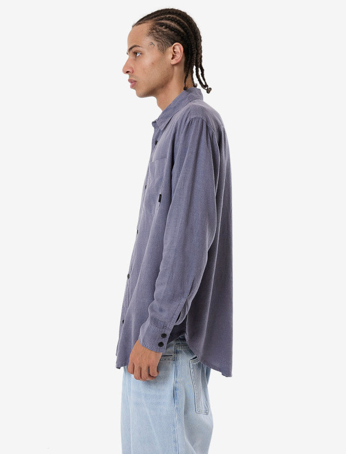 Hemp Minimal Thrills Oversize L/S Shirt - Folkstone Grey