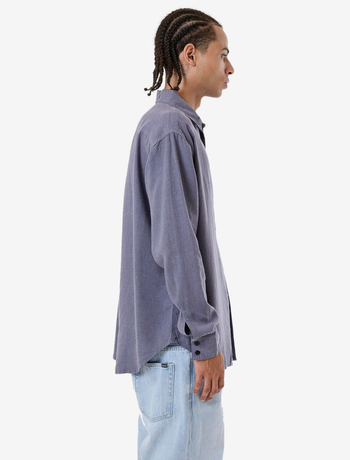 Hemp Minimal Thrills Oversize L/S Shirt - Folkstone Grey