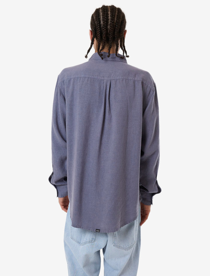 Hemp Minimal Thrills Oversize L/S Shirt - Folkstone Grey