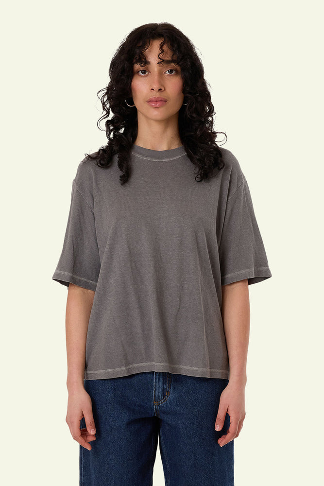 Hemp Square Tee - Grey Ash