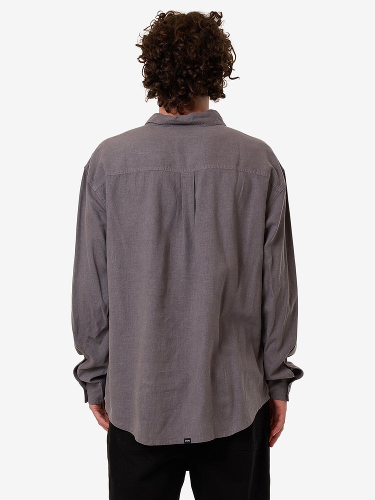 Hemp Oversize L.S Shirt - Grey Ash