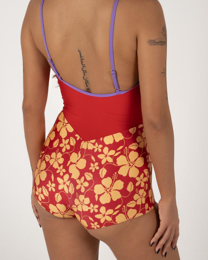 Holiday Surf Suit - Aloha Red