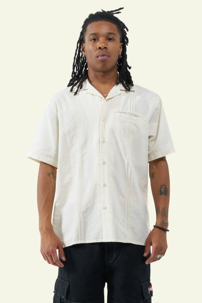 Hot Plate Linen Shirt - Bone – Crystal Cylinder