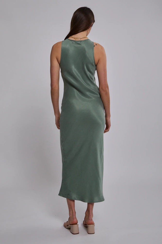 Indigo Slip Dress - Green Smoke