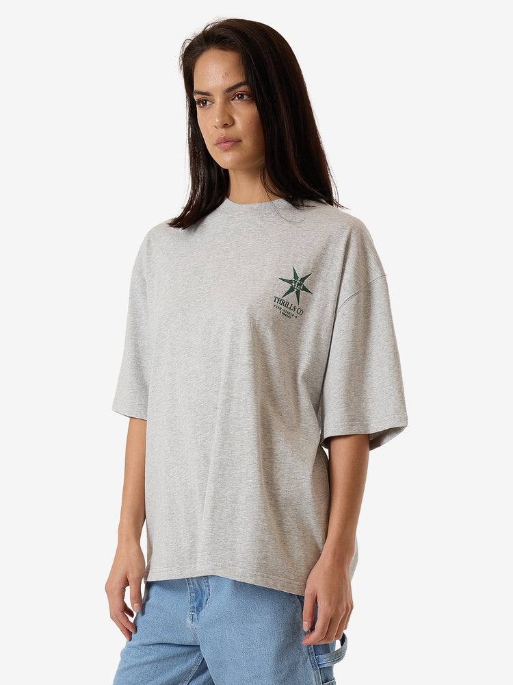 Infinite Stars Oversized Tee - Snow Marle