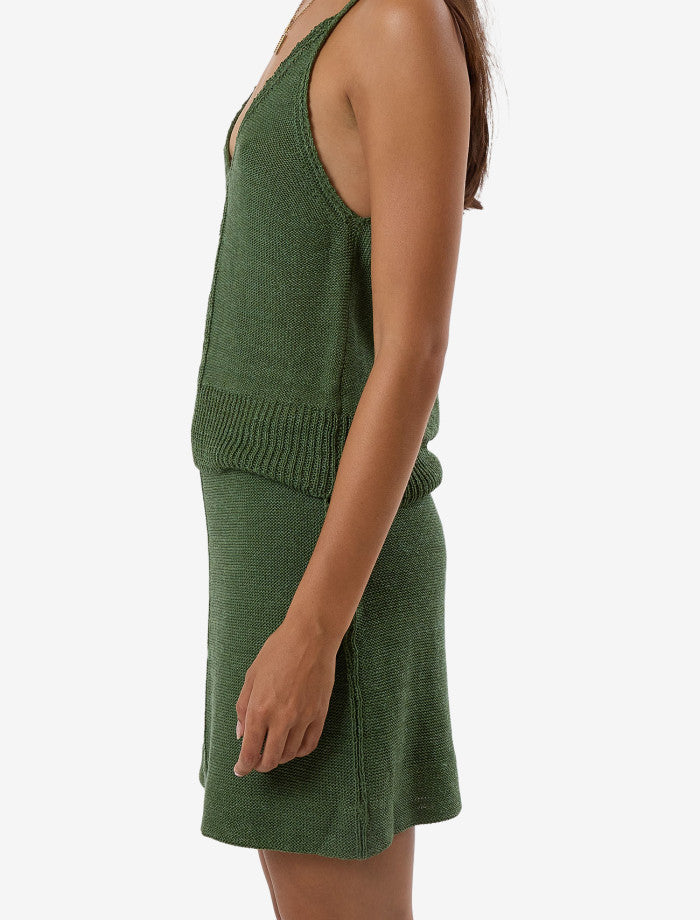 Jagger Knit Skirt - Elm Green