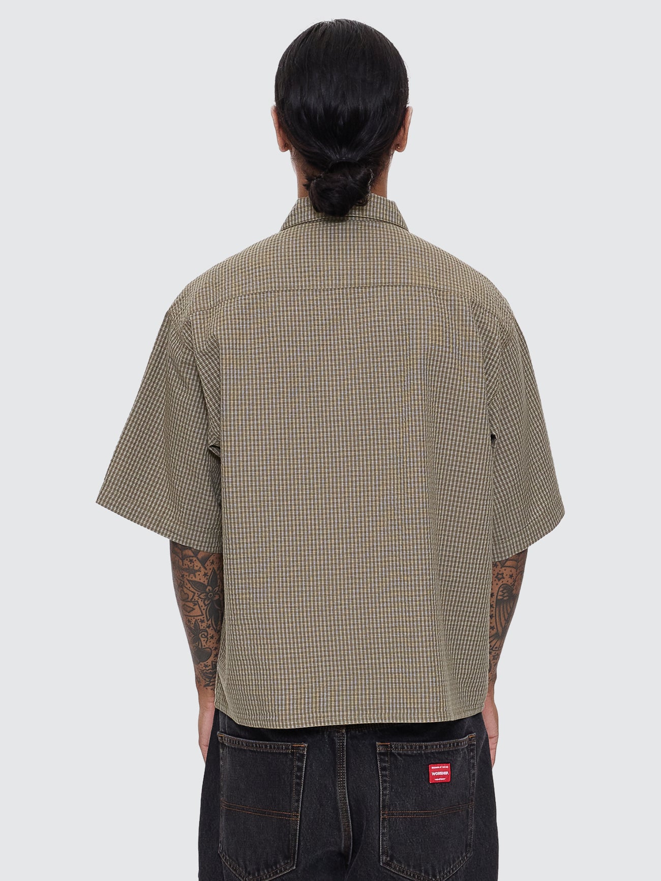 Jaws Box Fit Cropped S.S Shirt - Kelp – Crystal Cylinder