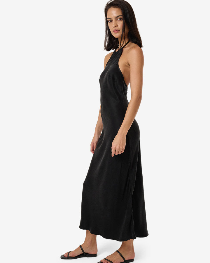 Jett Halter Bias Dress - Black