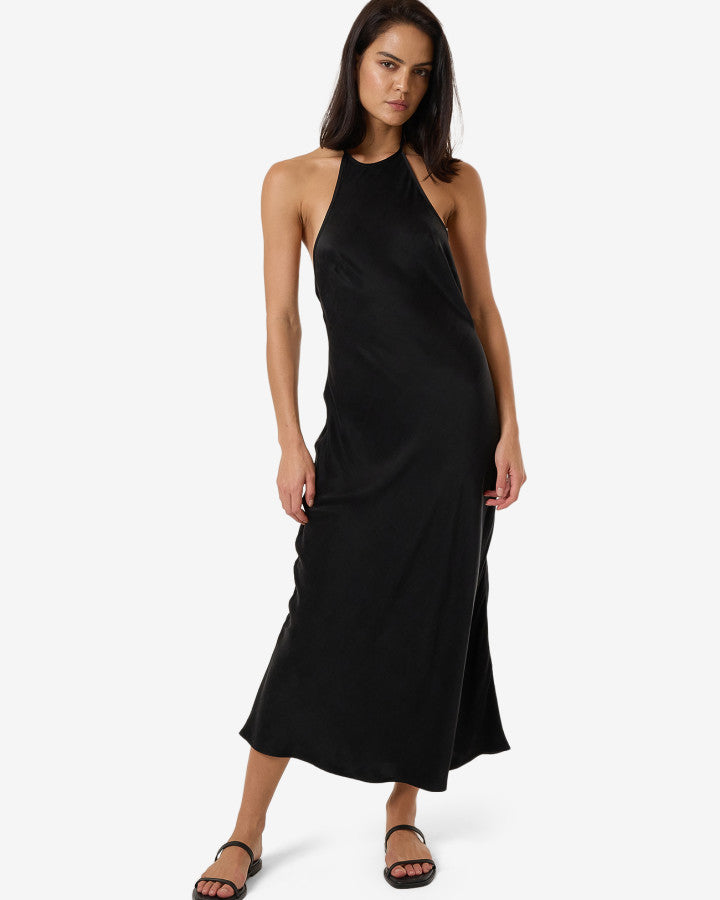 Jett Halter Bias Dress - Black