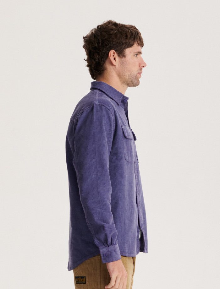 Lazy Boy LS Cord Shirt - Violet