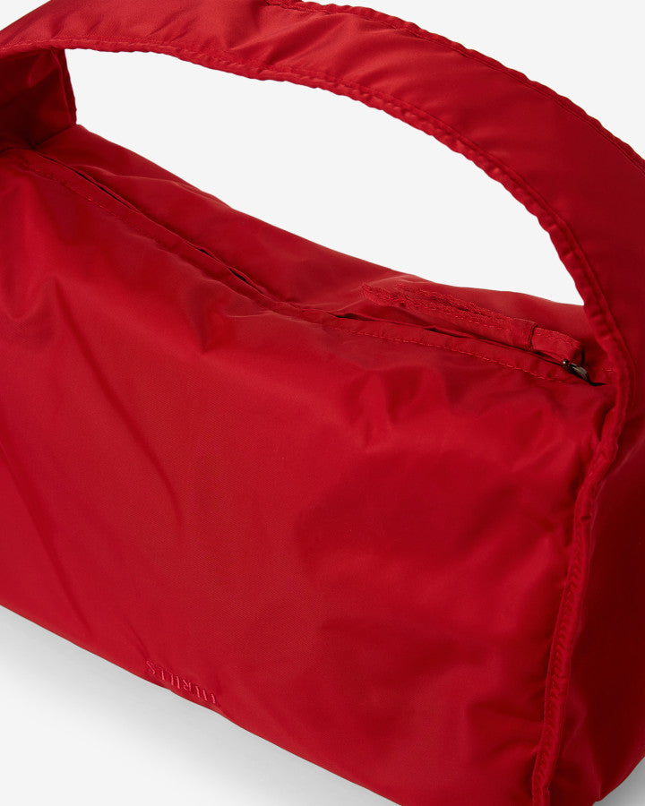 Margot Nylon Shoulder Bag - Flame Red